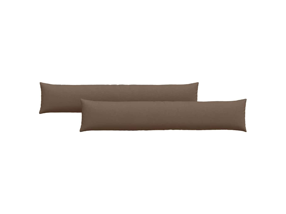 Cojines De Sofá 2 Uds Marrón 200 X 40 Cm Tela
