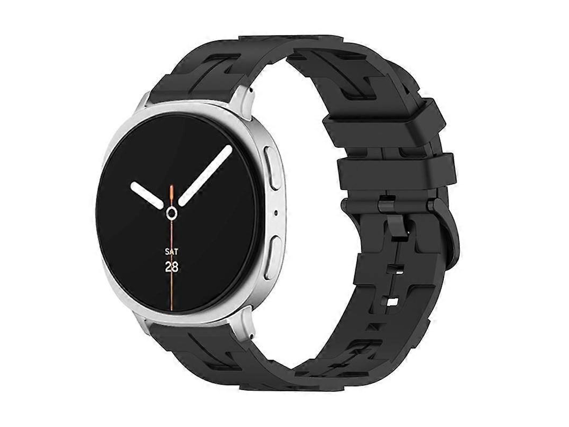 Correa de silicona negra con hebilla redonda para Samsung Galaxy Watch8 / Watch8 Classic