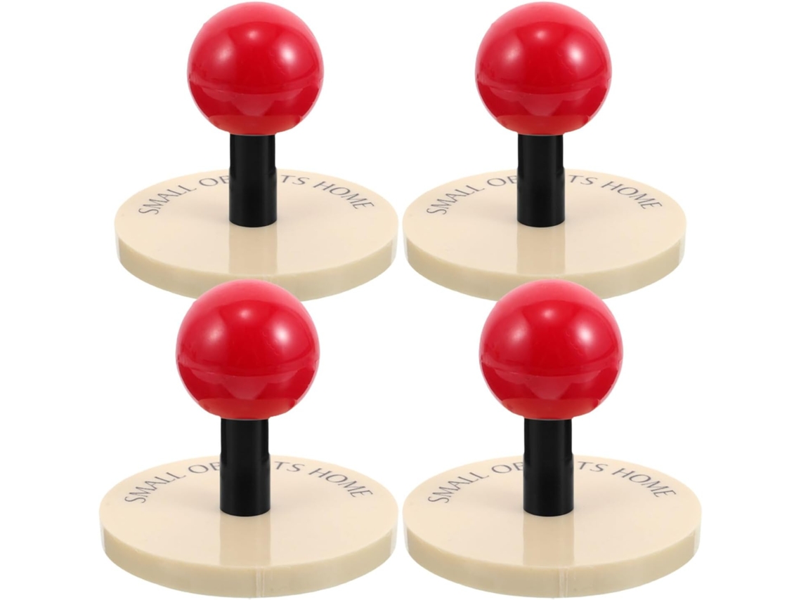 Juego de 4 ganchos adhesivos de pared de plástico rojo CHABERLU