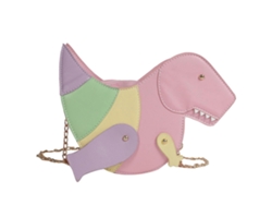 Bolso bandolera informal para mujer con diseño de dinosaurio en 3D, color rosa Lalamoli