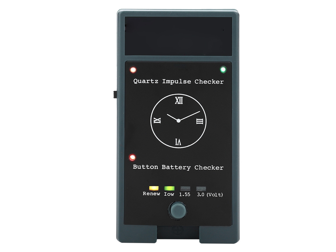 Reloj deportivo digital LED con caja negra y roja para prueba de batería.