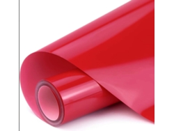 Rollo De Vinilo De Transferencia Térmica (rojo, 30 X 152 Cm), Apto Para Prensado Térmico, Planchable, Fácil De Cortar Y Quitar.