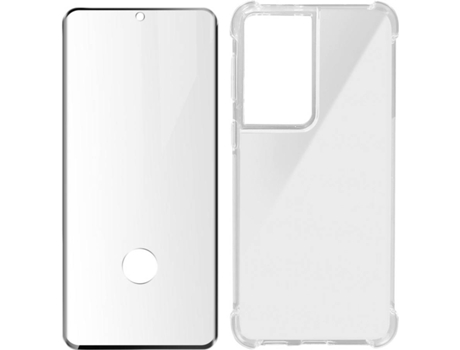 Carcasa + Protector de Pantalla Samsung Galaxy S21 Ultra AVIZAR Pack Transparente
