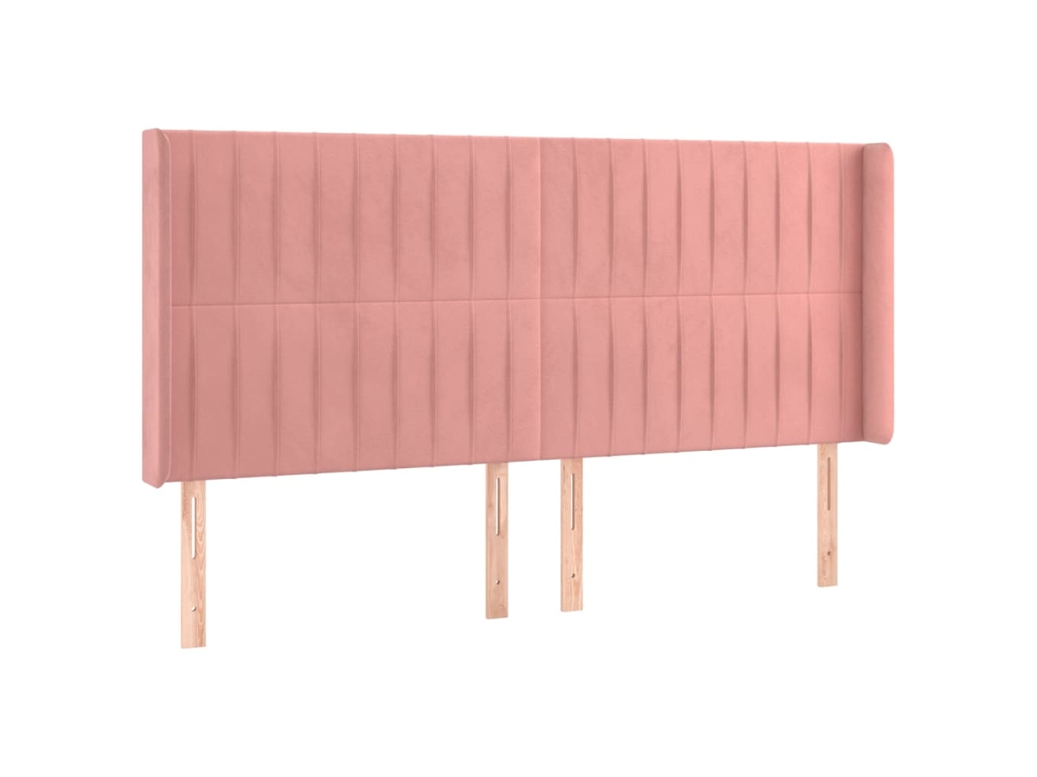 Cabecero con solapas de terciopelo 203x16x118/128 cm Rosa MAISON EXCLUSIVE