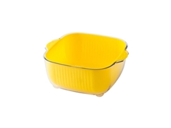 Cesta De Drenaje De Dos Niveles, Diseño Estándar De Patito Amarillo, Pet Rígido, Desmontable, Cocina