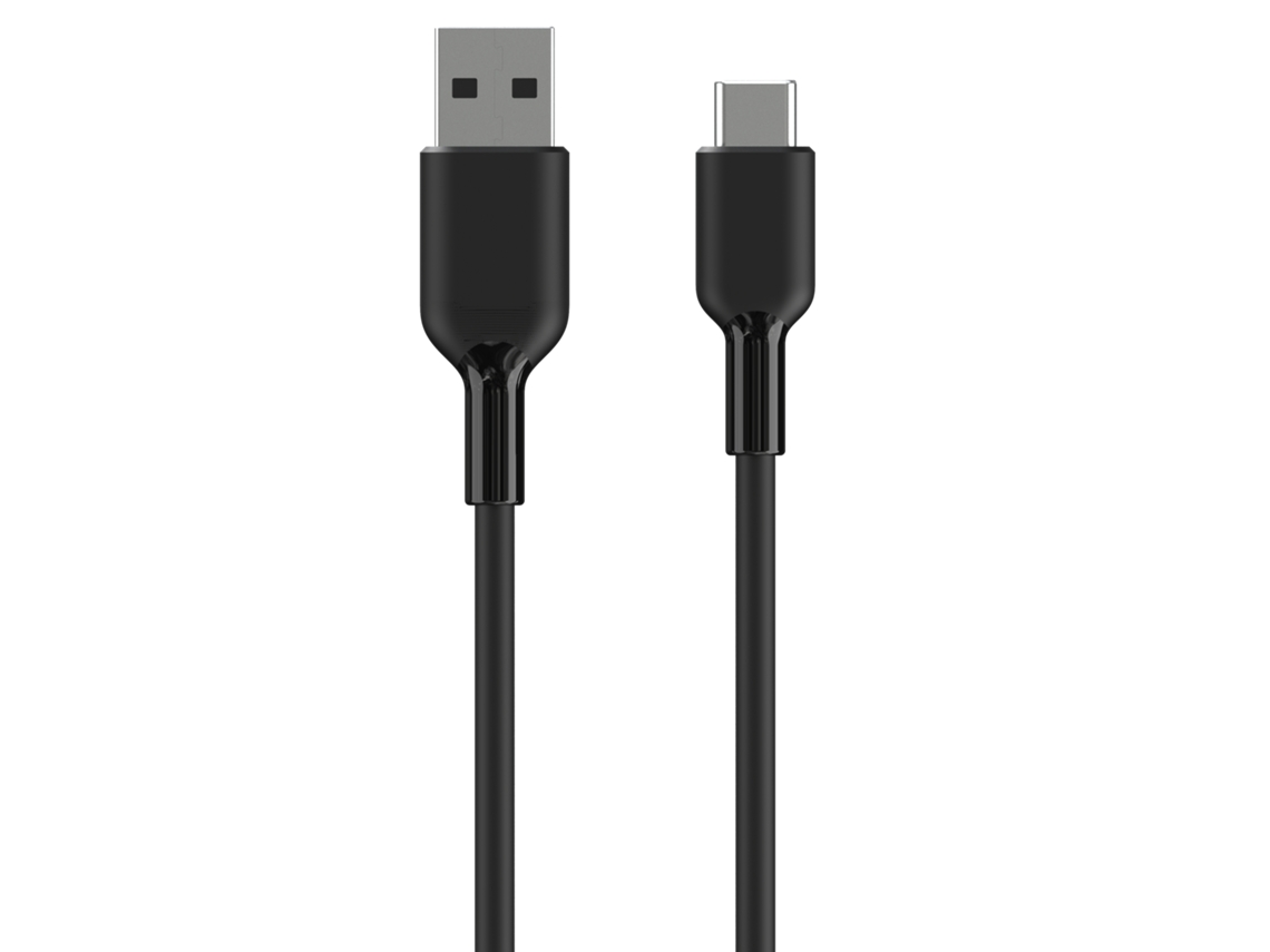 Cable GOODIS (USB A - USB-C - 2m - 12W - Negro)