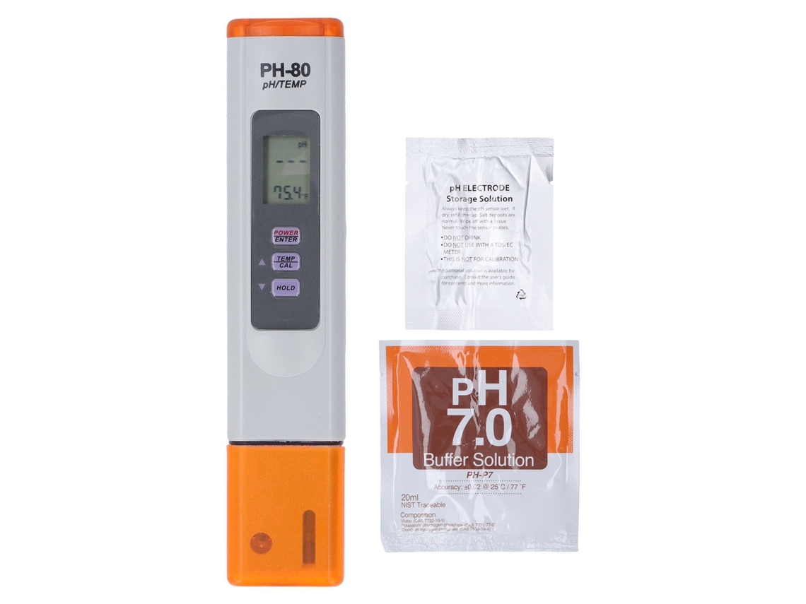 Medidor De Calidad Del Agua 2 En 1 Para Plantas, Con Medición De Ph Y Temperatura, Pantalla Digital Y Apagado Automático.