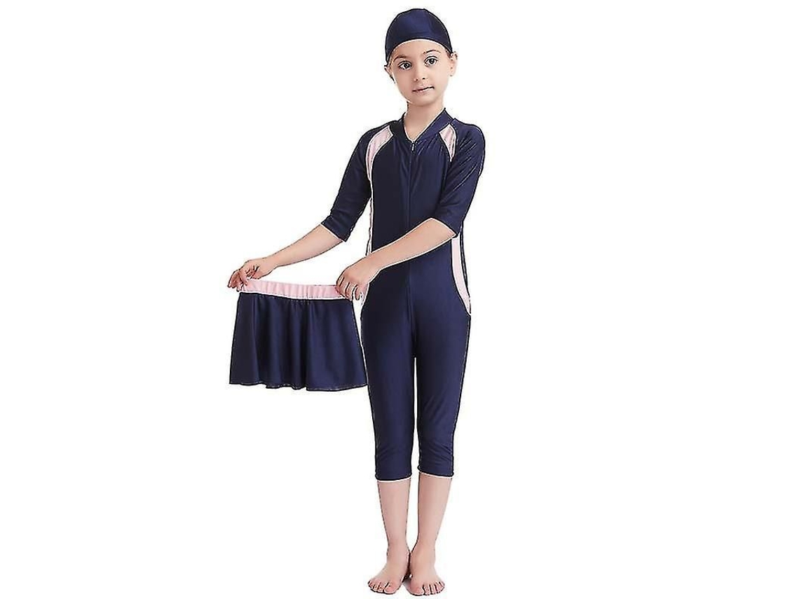 2026-traje De Baño Islámico Para Niñas Modesto Burkini De Playa Niños Traje De Natación Niña