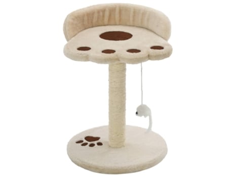 vidaXL Rascador para gatos con poste de sisal 40 cm beige y marrón