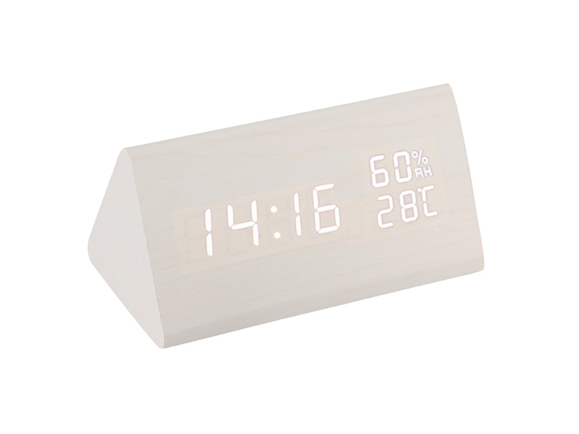 Despertador digital triangular con control por voz Kofihety