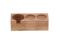 Soporte De Madera Compuesta Para Mango Y Prensa De Café Con 3 Orificios Para Cafeterías Y Bares.