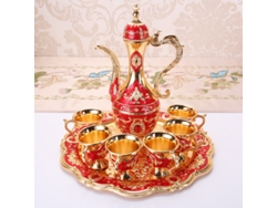 Decantador De Vidrio Para Baijiu (licor Chino) (dorado Y Rojo) Para Uso Doméstico.