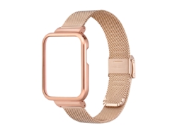 Correa Smartwatch para Xiaomi Redmi Watch 3 Cierre Milán con Marco Oro Rosa YUYSAN
