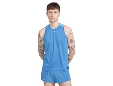 Camiseta sin Mangas de Hombre para Running CRAFT Hypervent Azul (S)