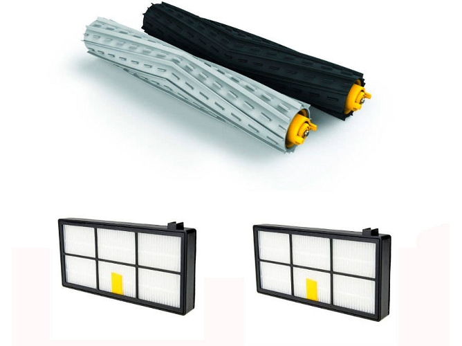 Pack Roomba 2 Filtros Hepa + Kit de Cepillos Centrales serie 800-900