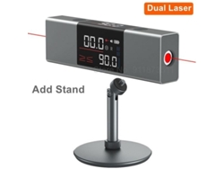 Transportador láser Li1, herramienta de medición electrónica, inclinómetro Digital, medición de ángulo, regla de nivel láser, 2 soportes dobles