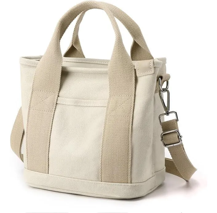 Bolso de hombro para mujer, bolso de lona ajustable vayotoy