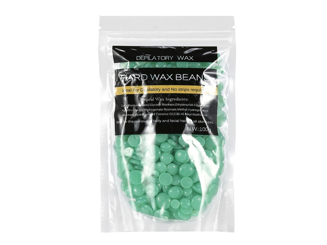 10types 100g/bolsa Cera Dura Sin Tiras Para Depilar Cuerpo Cera De Frijoles Té Verde
