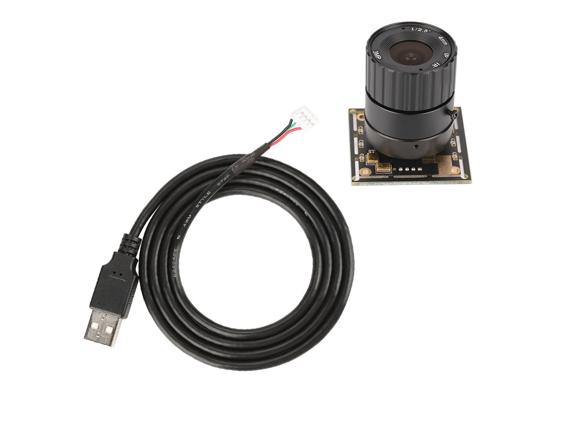 Módulo de cámara USB HD 1080p de 2 MP (modelo 2026) con lente grande de 4 mm, salida H264 MJPEG y sensor CMOS de 1920 x 1080.