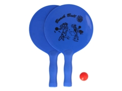 Raquetas palas playa con pelota ø 22,5 cm. x 38,5 (alt.) cm. resistente al agua y al sol. raqueta de playa, palas playa.