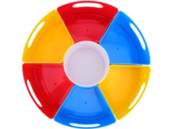 Portalápices Giratorio De 360° Con 6 Compartimentos, Caja De Almacenamiento De Plástico Resistente De 25 Cm (10 Pulgadas)