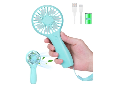 Mini ventilador portátil con batería recargable de 5000Mah ventilador de mano Personal 2 velocidades pequeño ventilador de bolsillo USB eléctrico B...