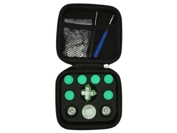 Kit de botones para PS4 LAXISCREED de aluminio verde