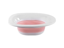 Asiento de inodoro plegable portátil 2026 para hemorroides, mujeres embarazadas y zona perineal, 39x12 cm, silicona rosa.