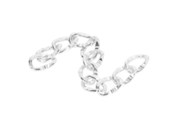 Cadena De Aluminio De 10 Metros, Estilo Elegante Para La Fabricación De Joyas, Cadena Tipo Curb Plateada.