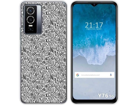 Carcasa para Vivo Y76 5G TUMUNDOSMARTPHONE Dibujos Letras Multicolor