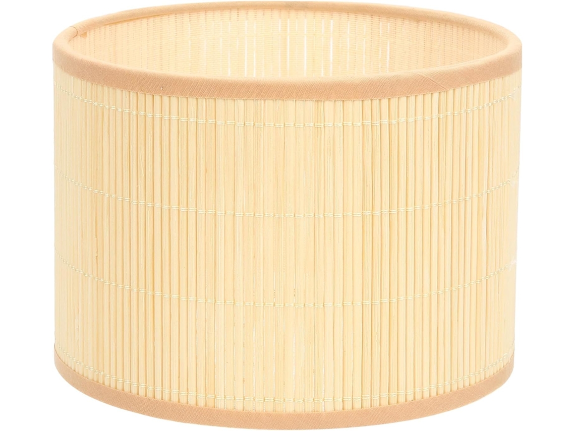 Lámpara de mesa vintage de bambú duradera, casquillos E27 y E14. SFUSHOS