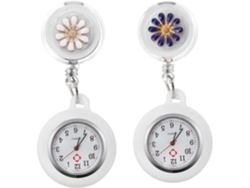 Reloj Bolsillo Enfermera 2 Piezas Colgante Médico Retráctil Color Aleatorio Clip