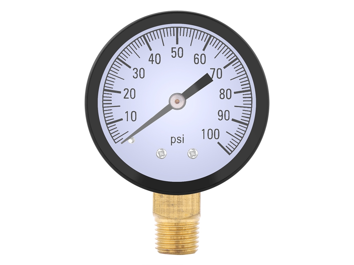 2026velora-manómetro De Presión 0-100psi 1/4 Bspt Para Agua Aceite Aire Medidor De Presión Hidráulico