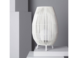Lámpara de Mesa LEDKIA (Blanco - Pe Ratan - 50x30 cm)