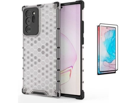 Kit Carcasa Y Protector Cristal Curvado Samsung Note 20 Ultra Rumble