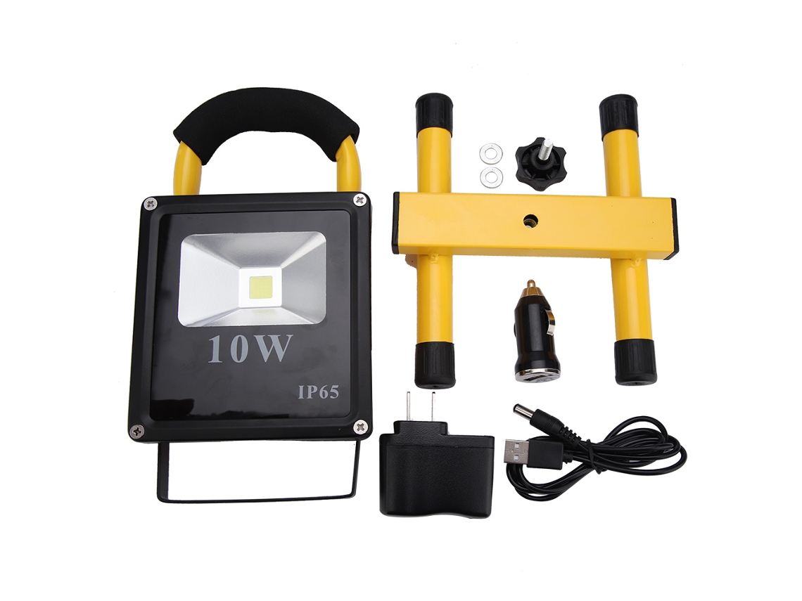 Rebe-linterna Led Portátil De 10w Multifunción Para Camping Y Exteriores Lámpara De Trabajo Amarilla