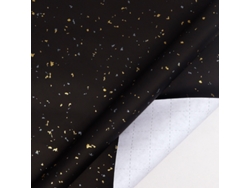 Papel de regalo navideño Chrui Design Negro y Dorado, 43 cm x 10 m