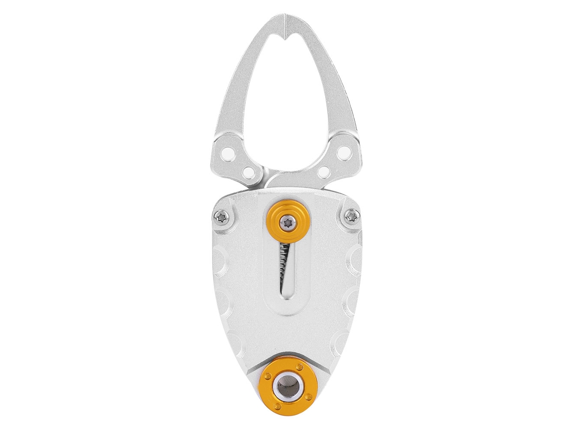Pinza para peces de metal plateado en miniatura