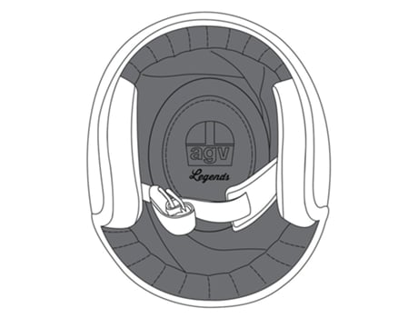 Casco AGV X70 Top Pad