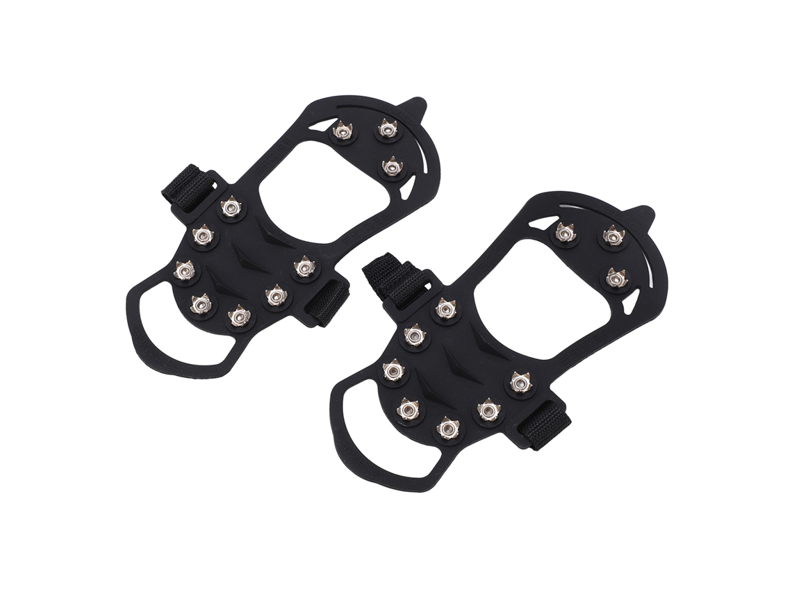 Mali 2pcs Conjunto de Pontes de Gelo 10 Dentes Anti Derrapante para Montanhismo Inverno Tamanho XL
