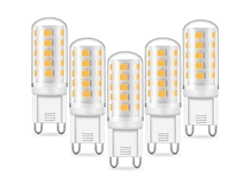 Rebe-bombillas Led G9 3w Equivalente A 40w Halógeno Luz Blanca Fría 6000k Ac220-240v Ahorro Energía No Regulable Sin Parpadeo Paquete De 5