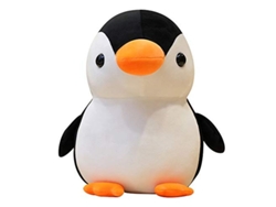Linjou Almohada De Pingüino Animado, Muñeco De Peluche (negro, 25cm) Para Regalo Decoración