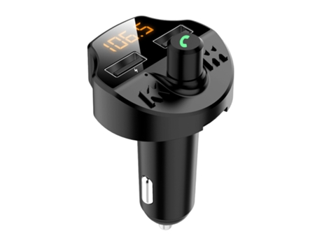 Transmisor FM inalámbrico Bluetooth Reproductor de MP3 para coche Cargador USB 3.1A Rápido CZ-MP3-23 Negro PETHUEL