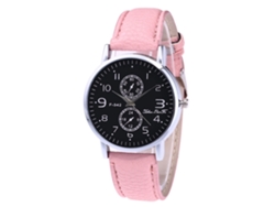 Reloj Hombre Coreano De Moda Con Correa De Cuero De Cuarzo (rojo)