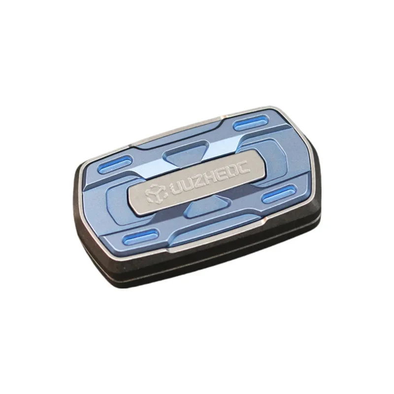 (azul) Mini Spinner Magnético De Metal Para Aliviar El Estrés, Con Un Mecanismo Deslizante De Empujar Y Tirar.