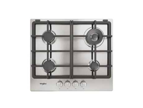 WHIRLPOOL Acero inoxidable empotrado 58 cm gas 4 zonas tgml 661 ix r