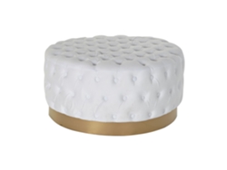 Reposapies Poliester Mdf Blanco 78x78x40cm