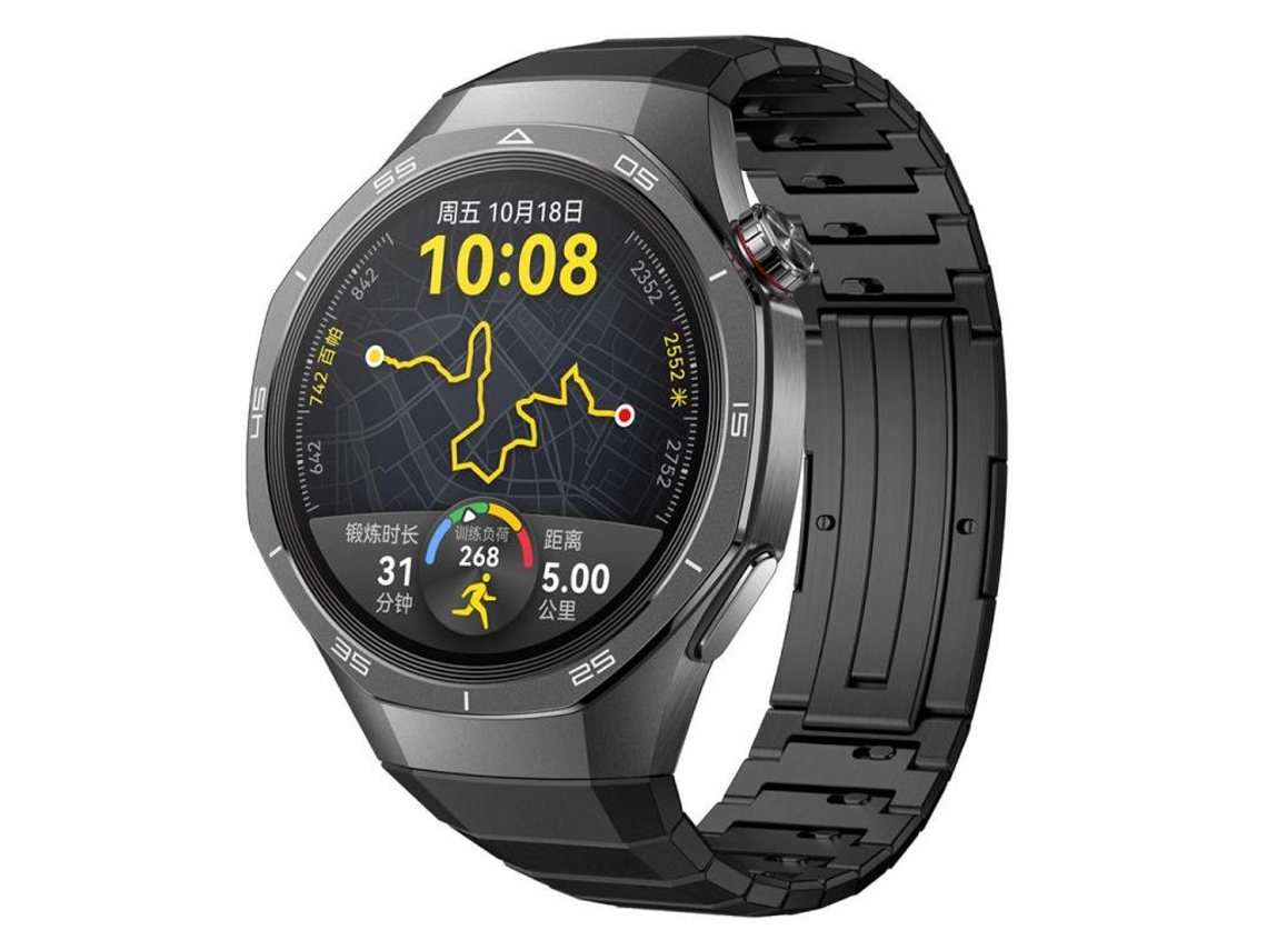Bracelete Para Huawei Watch Gt 5 (46mm) - Aço Inoxidável - Uma Conta De Bambu Preta