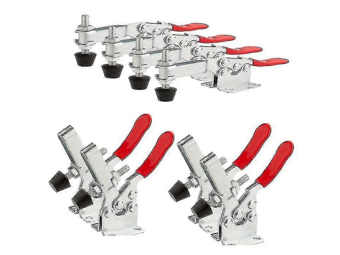 8 Herramientas De Agarre Rápido Horizontal 201b, Clamps Metálicos Resistentes 100kg Para Madera, Soldadura Y Montaje