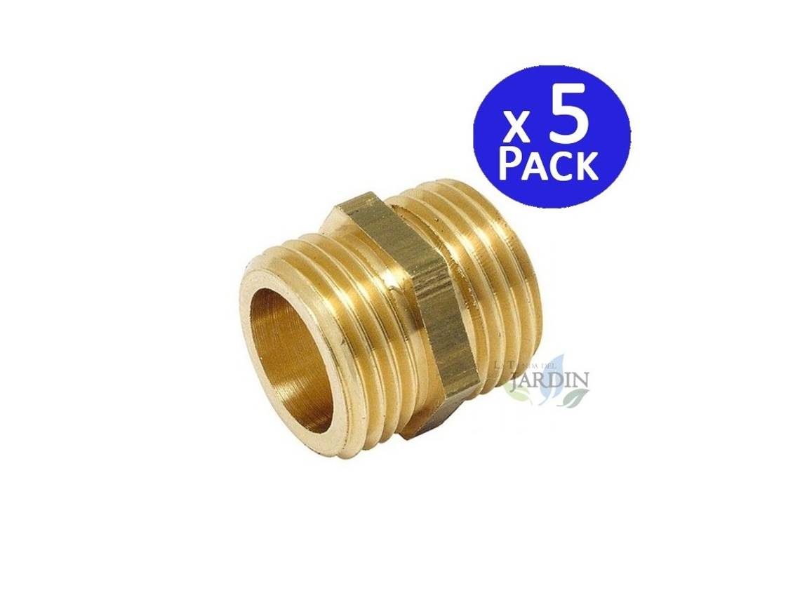 Machon Laton 1/2 Accesorio de Laton Roscado Pack 5 SUINGA